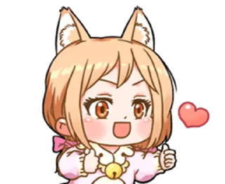 👍 emoji cat-like lover | @cutestickers4you Telegram sticker 5 of 29