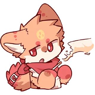 ⭐ emoji 小白逸酱 @furrystickercn Telegram sticker 14 of 16