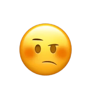 🤨 emoji ⍯  𝐞𝐦𝐨𝐣𝐢 ‧໋݊   ⸒↬ @bumbblevil Telegram sticker 15 of 48