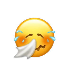 🤧 emoji ⍯  𝐞𝐦𝐨𝐣𝐢 ‧໋݊   ⸒↬ @bumbblevil Telegram sticker 22 of 48