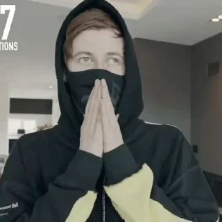 😆 emoji Alan Walker Telegram sticker 10 of 46