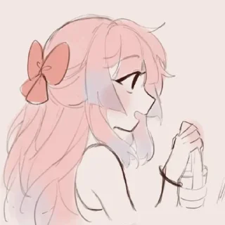 🎀 emoji kokomi Telegram sticker 23 of 74