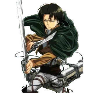 ⚔ emoji Levi Ackerman By @LiuAlvinas Telegram sticker 7 of 20
