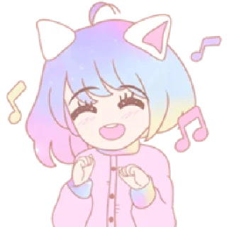 😄 emoji merry girl | @cutestickers4you Telegram sticker 15 of 16
