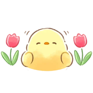 🌹 emoji soft and cute chick (spring) Telegram sticker 5 of 40
