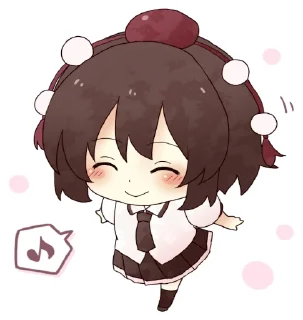 🎵 emoji 射命丸文 Telegram sticker 21 of 49
