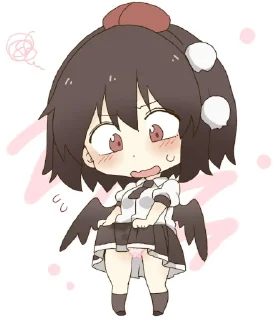 😳 emoji 射命丸文 Telegram sticker 24 of 49