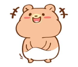 😄 emoji baby bear Cha-cha| @cutestickers4you Telegram sticker 15 of 40