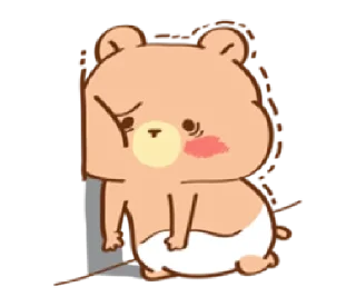 😟 emoji baby bear Cha-cha| @cutestickers4you Telegram sticker 5 of 40