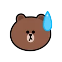 😓 emoji Line Friends Emoji Telegram sticker 6 of 40