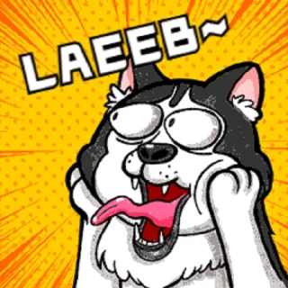 🐶 emoji laeeb吉祥物 Telegram sticker 24 of 30