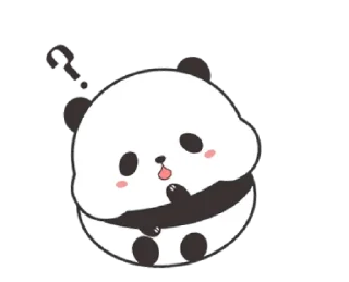 😯 emoji Cute Chubby Panda @bistic Telegram sticker 6 of 8
