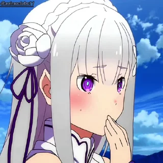 😨 emoji Emilia (@animeclubs11) Telegram sticker 11 of 28