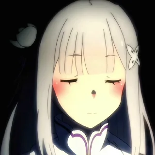 😊 emoji Emilia (@animeclubs11) Telegram sticker 22 of 28