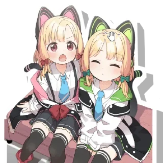 😍 emoji Midori & Momoi @Anak_kucing_stiker Telegram sticker 18 of 60