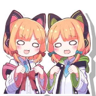 😍 emoji Midori & Momoi @Anak_kucing_stiker Telegram sticker 15 of 60