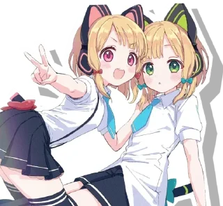 😍 emoji Midori & Momoi @Anak_kucing_stiker Telegram sticker 24 of 60