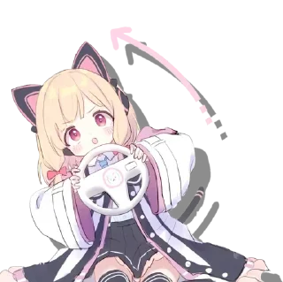 Sticker from Saiba Momoi @Anak_kucing_stiker