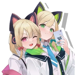 Sticker from Midori & Momoi @Anak_kucing_stiker