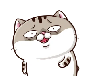 😧 emoji fat cat Ami 2 (EN) @bistic Telegram sticker 12 of 40