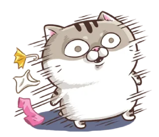 😵 emoji fat cat Ami 2 (EN) @bistic Telegram sticker 21 of 40