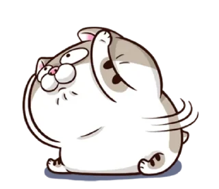 😊 emoji fat cat Ami 2 (EN) @bistic Telegram sticker 19 of 40