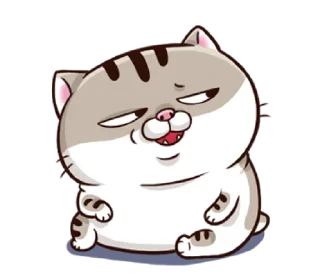 😏 emoji fat cat Ami 2 (EN) @bistic Telegram sticker 18 of 40