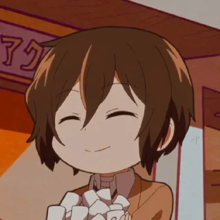 ❤ emoji Dazai osamu @stikeranimeniebg Telegram sticker 12 of 18