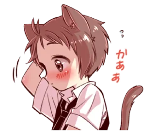 😟 emoji naughty cat ear boy! @noustiker Telegram sticker 19 of 33
