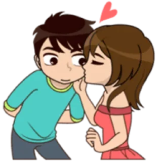 👩‍❤️‍💋‍👨 emoji Lover Couple - @istkr Telegram sticker 17 of 29