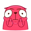 🖕 emoji Colored Cats - @istkr Telegram sticker 13 of 30