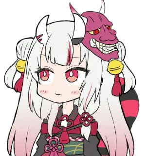 🙄 emoji Nakiri Ayame ➜ @animee_stickers Telegram sticker 11 of 56