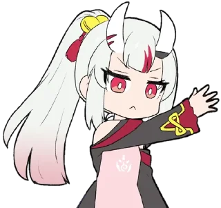 😡 emoji Nakiri Ayame ➜ @animee_stickers Telegram sticker 14 of 56