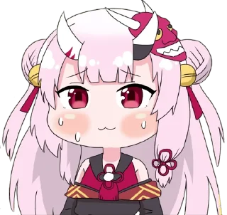 🤕 emoji Nakiri Ayame ➜ @animee_stickers Telegram sticker 22 of 56