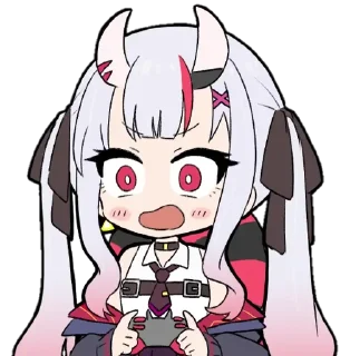 😱 emoji Nakiri Ayame ➜ @animee_stickers Telegram sticker 20 of 56