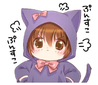 😠 emoji Boy of a cat ear @bistic Telegram sticker 7 of 40