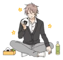 😋 emoji Fun life of Boy Student 1 & 2 Telegram sticker 5 of 81