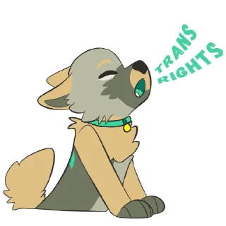 🏳️‍⚧️ emoji Broiz the Wolf Telegram sticker 21 of 93