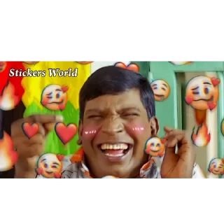 🥰 emoji @stickersworld_offl Vadivelu Stickers Telegram sticker 10 of 20