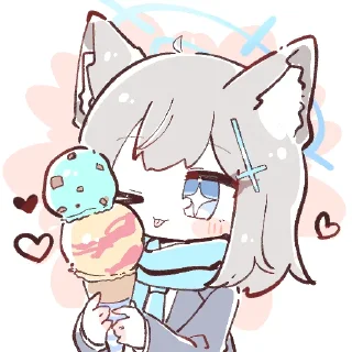 💖 emoji 💖砂狼シロコ💖 @DimensionID Telegram sticker 10 of 21
