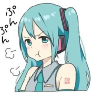 👄 emoji Miku Telegram sticker 19 of 60