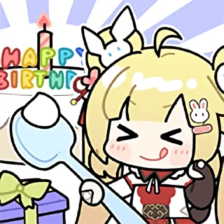🎂 emoji C酱兔兔纪念包 Telegram sticker 3 of 31
