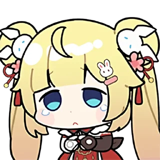 😢 emoji C酱兔兔纪念包 Telegram sticker 6 of 31