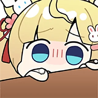 😨 emoji C酱兔兔纪念包 Telegram sticker 22 of 31