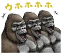 😂 emoji Gorilla gorilla @stickerscar Telegram sticker 9 of 40