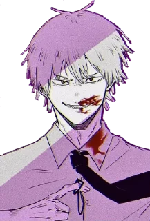😏 emoji Denji Chainsaw man @Anak_kucing_stiker Telegram sticker 16 of 60