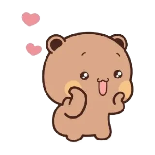 ❤️ emoji brown cutie Telegram sticker 5 of 57