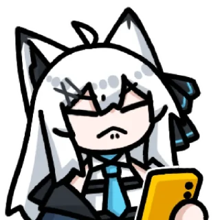 😟 emoji 狐神凪 @zhaxia_cn Telegram sticker 8 of 16