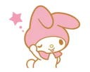 😉 emoji My Melody Telegram sticker 20 of 32