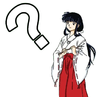 ❓ emoji 桔梗不想打字 Telegram sticker 6 of 72
